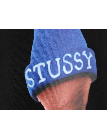 Stussy 2024 Peace ProsperityTee Doll Slogan Back Slogan Short Sleeve T-Shirt TSK2,All order with free shipping Stussy