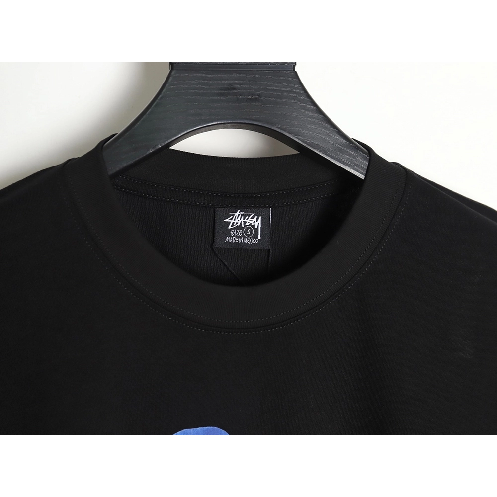 Stussy 2024 Peace ProsperityTee Doll Slogan Back Slogan Short Sleeve T-Shirt TSK2,All order with free shipping Stussy