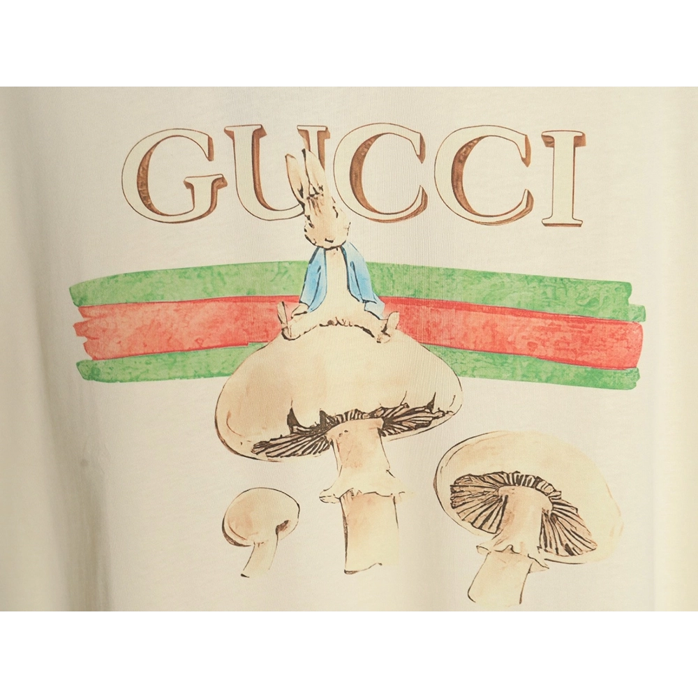 Reps Gucci classic letter logo mushroom print T-shirt,All order with free shipping Reps Gucci