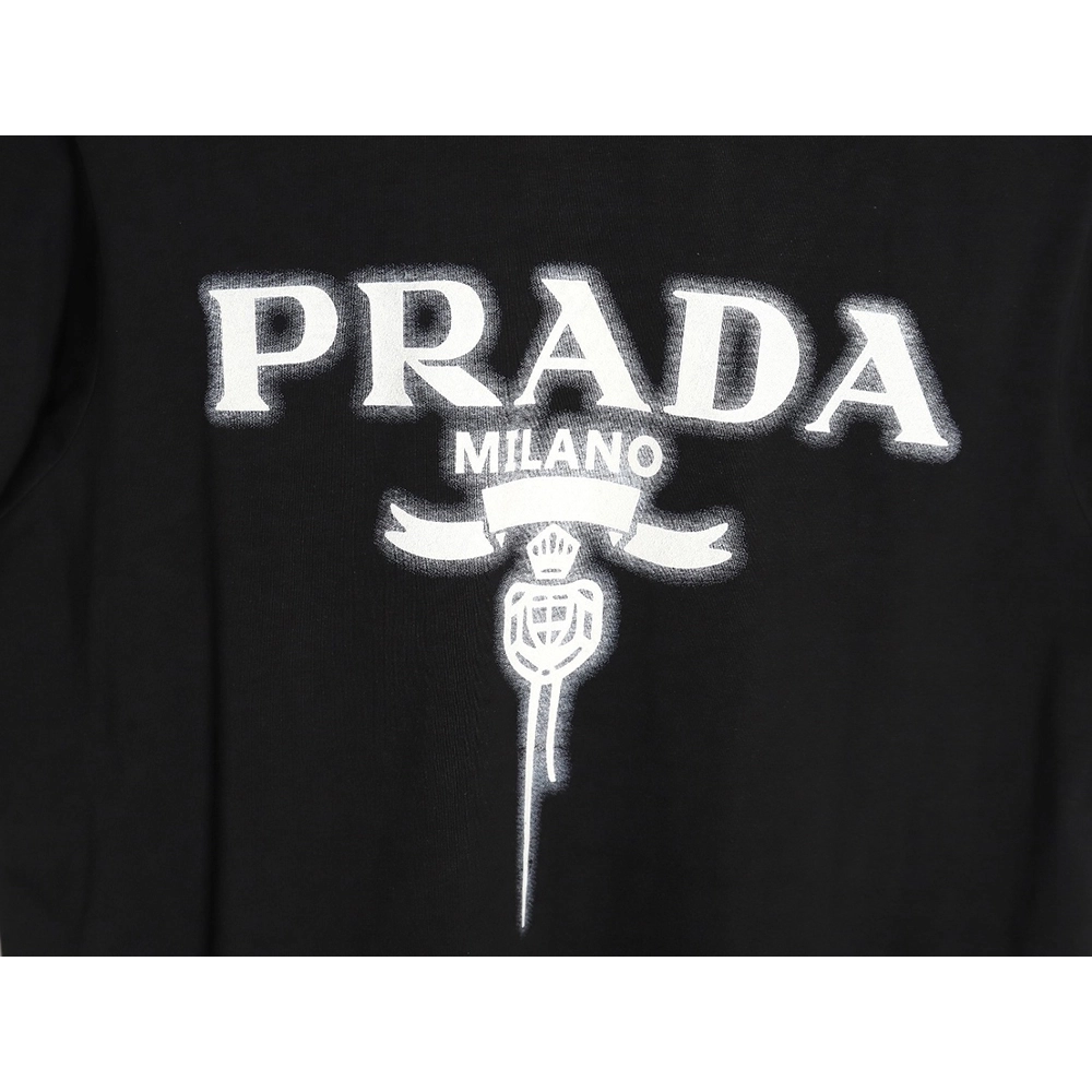 Prada chest monogram short-sleeved T-shirt TSK2,All order with free shipping Prada