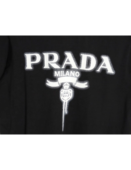Prada chest monogram short-sleeved T-shirt TSK2,All order with free shipping Prada