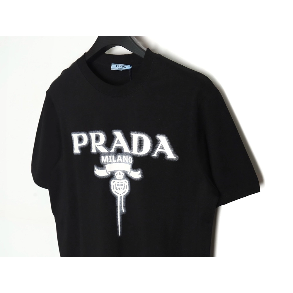 Prada chest monogram short-sleeved T-shirt TSK2,All order with free shipping Prada