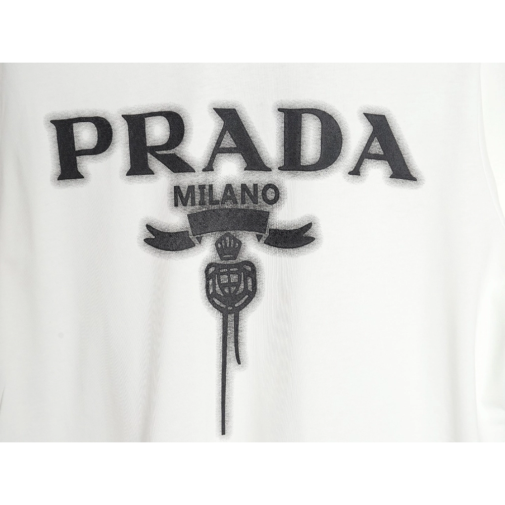 Prada chest monogram short-sleeved T-shirt TSK1,All order with free shipping Prada