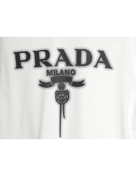 Prada chest monogram short-sleeved T-shirt TSK1,All order with free shipping Prada