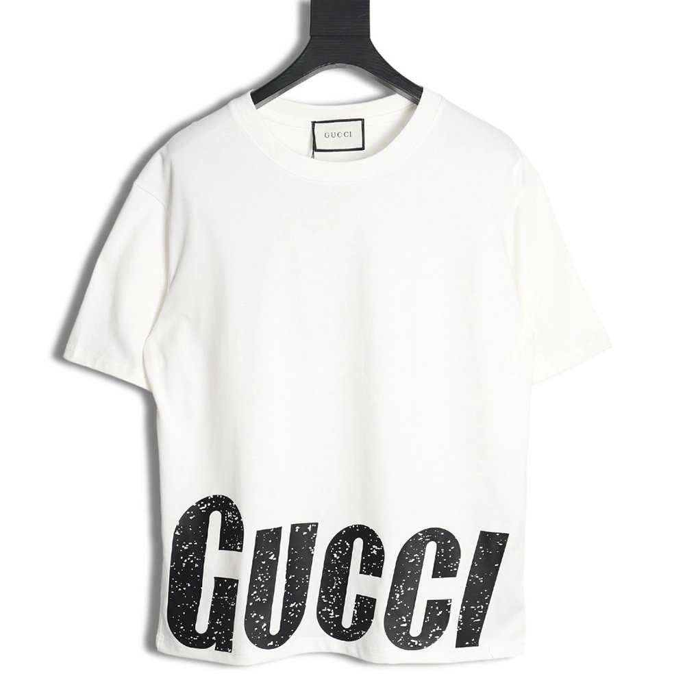 Reps Gucci 24SS hem letter short-sleeved T-shirt TSK1,All order with free shipping Reps Gucci