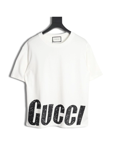Reps Gucci 24SS hem letter short-sleeved T-shirt TSK1,All order with free shipping Reps Gucci