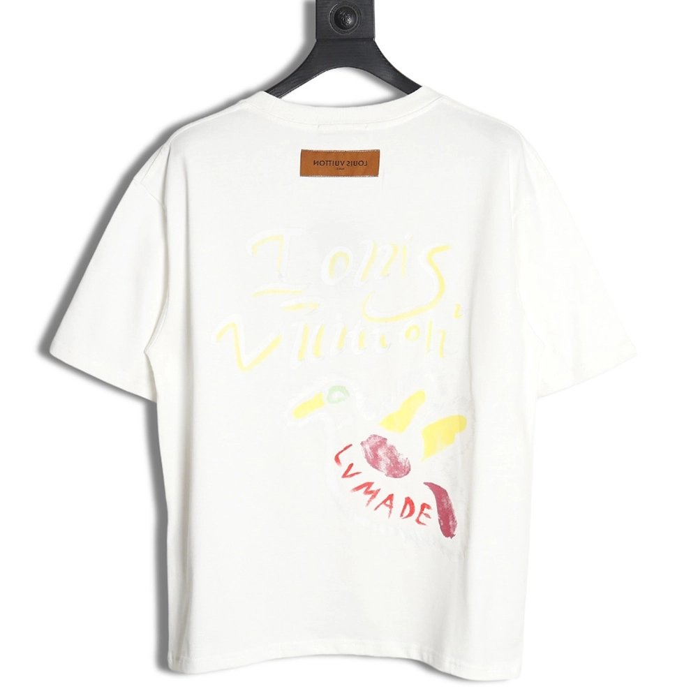 Reps Louis Vuitton LV 23SS Graffiti Duck Short Sleeve T-Shirt,All order with free shipping Reps Louis Vuitton