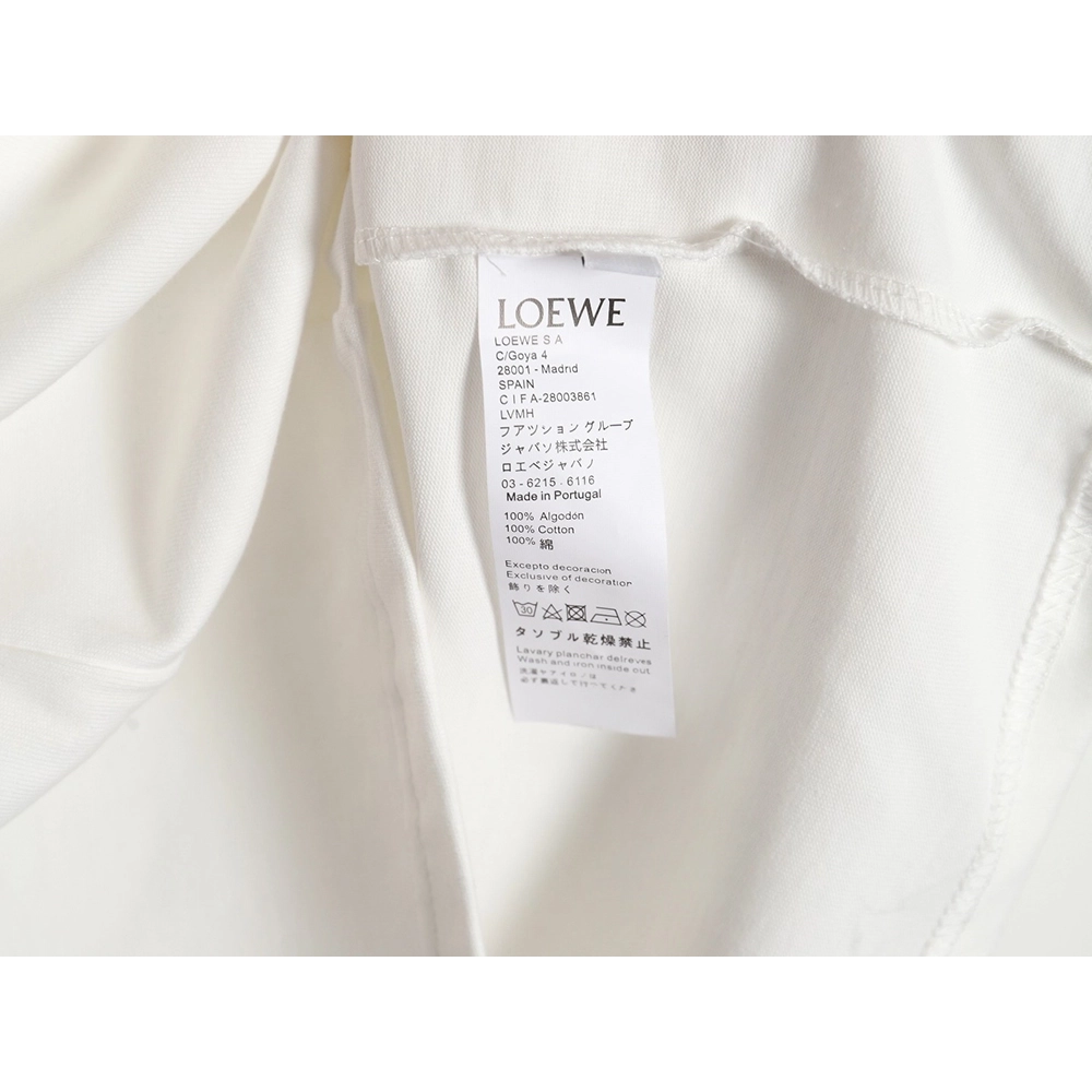 Loewe 23SS three-dimensional embossed four-leaf clover short-sleeved T-shirt,All order with free shipping Loewe