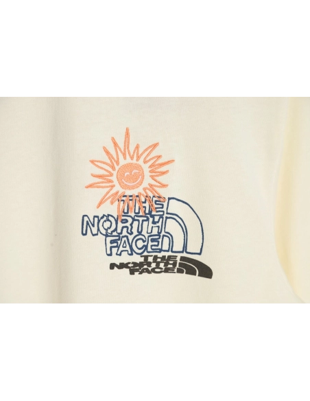 The North Face Sunflower Big Tree LOGO patchwork printed short-sleeved T-shirt,All order with free shipping The North Face