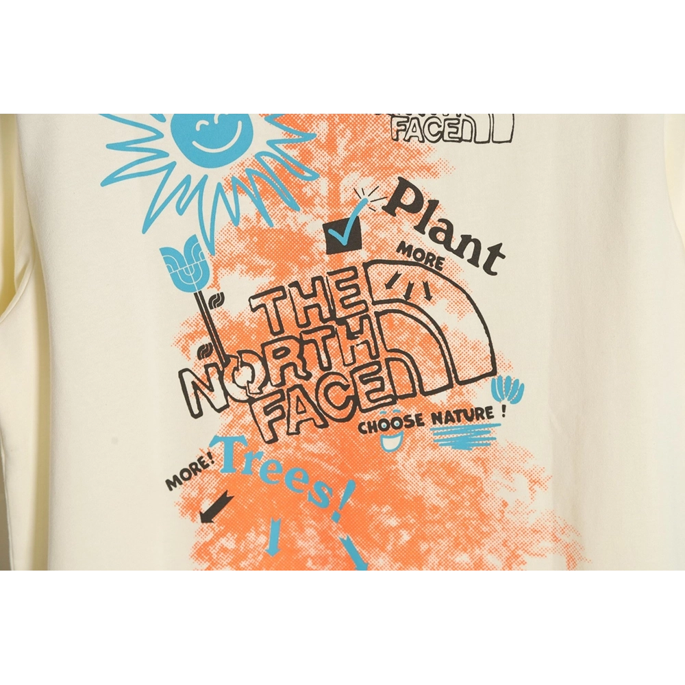 The North Face Sunflower Big Tree LOGO patchwork printed short-sleeved T-shirt,All order with free shipping The North Face