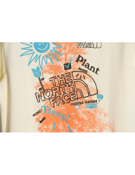 The North Face Sunflower Big Tree LOGO patchwork printed short-sleeved T-shirt,All order with free shipping The North Face