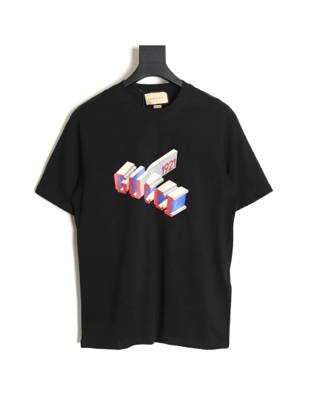 Reps Gucci 3D 1921 letter short-sleeved T-shirt,All order with free shipping Reps Gucci