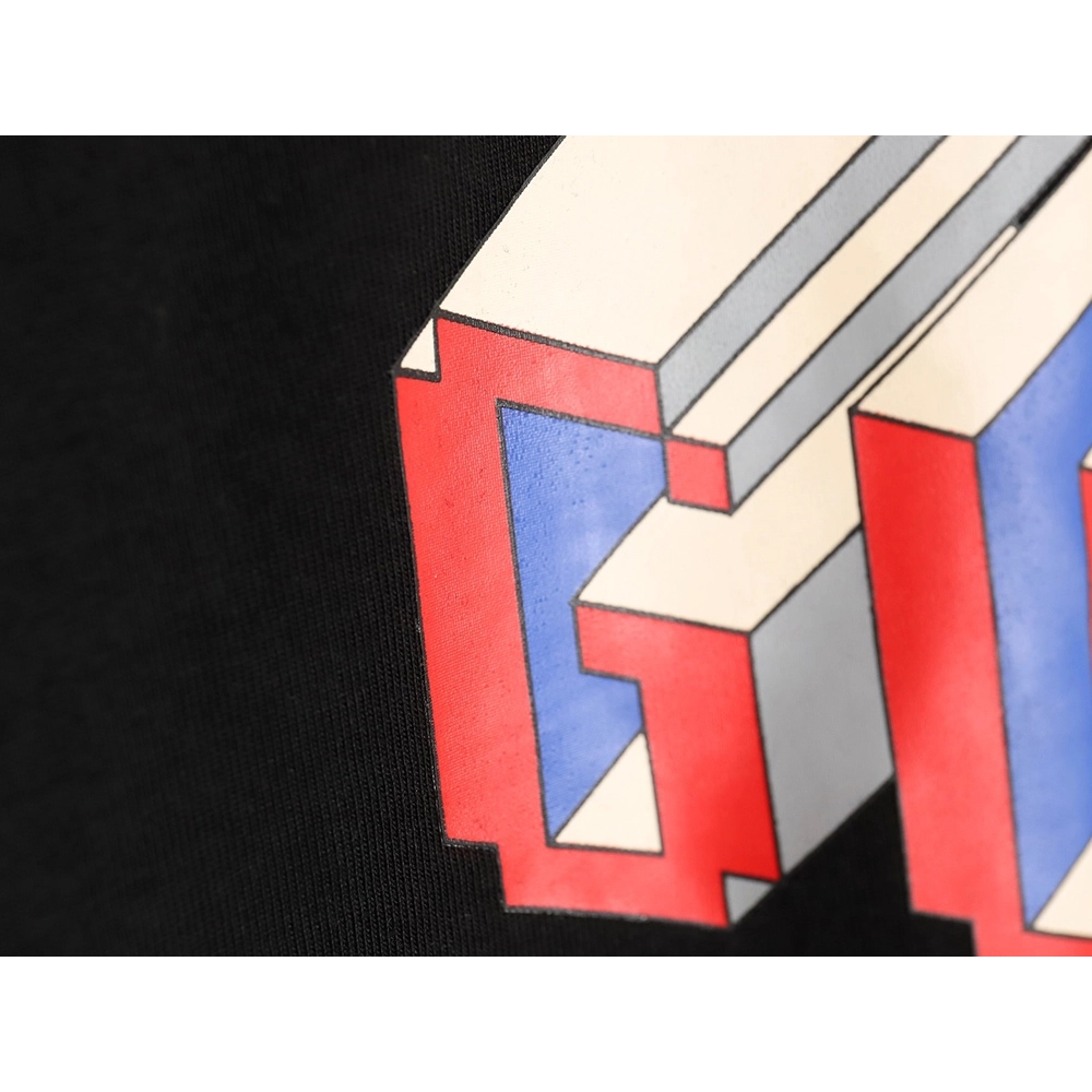 Reps Gucci 3D 1921 letter short-sleeved T-shirt,All order with free shipping Reps Gucci