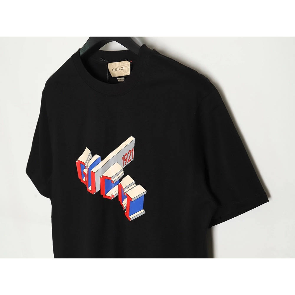 Reps Gucci 3D 1921 letter short-sleeved T-shirt,All order with free shipping Reps Gucci