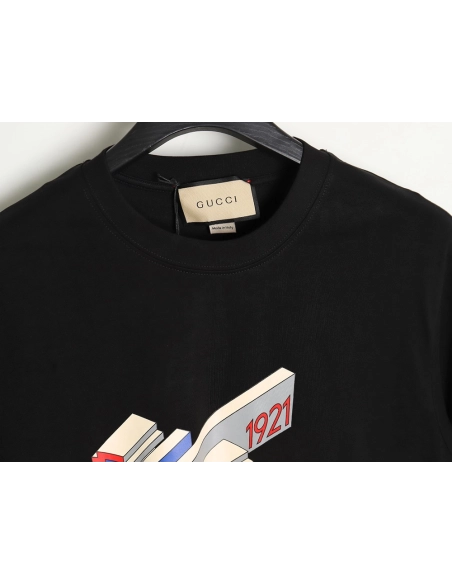 Reps Gucci 3D 1921 letter short-sleeved T-shirt,All order with free shipping Reps Gucci