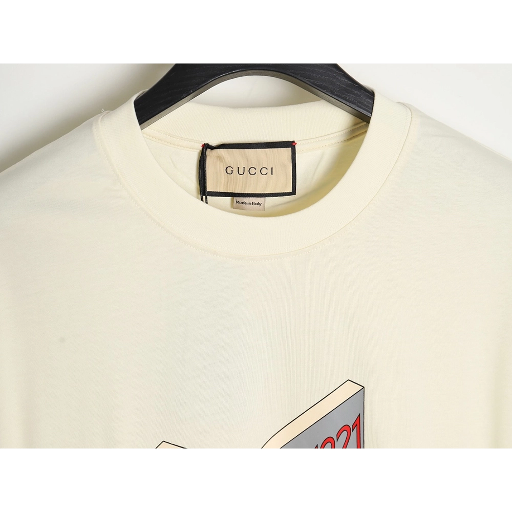 Reps Gucci 3D 1921 letter short-sleeved T-shirt,All order with free shipping Reps Gucci