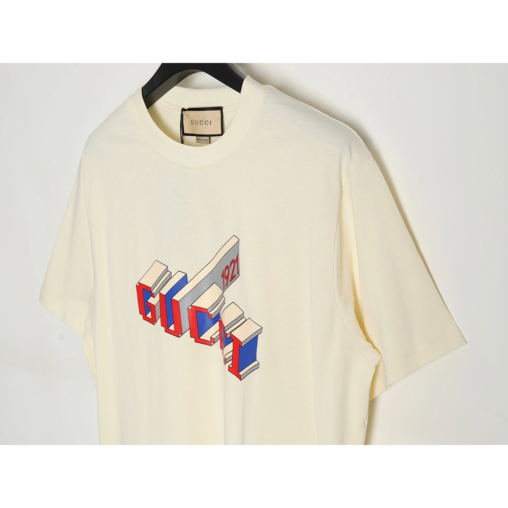 Reps Gucci 3D 1921 letter short-sleeved T-shirt,All order with free shipping Reps Gucci
