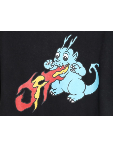 Off-White 24ss dragon pattern washed T-shirt,All order with free shipping Off White