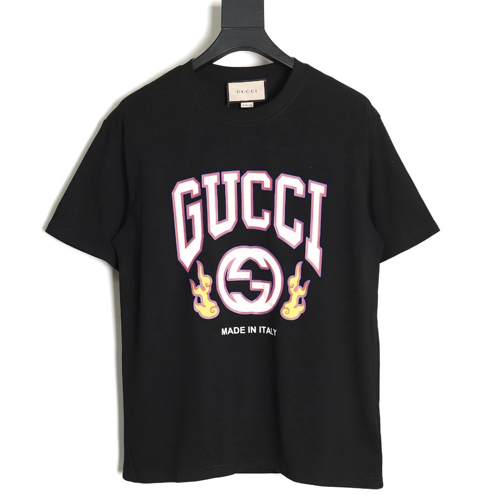 Reps Gucci dragon print contrast print t-shirt TSK1,All order with free shipping Reps Gucci