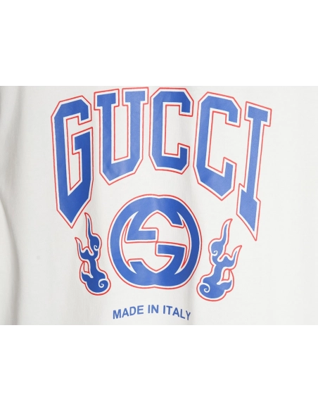 Reps Gucci dragon print contrast print t-shirt,All order with free shipping Reps Gucci