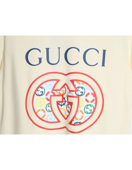 Reps Gucci letter logo print couple T-shirt,All order with free shipping Reps Gucci