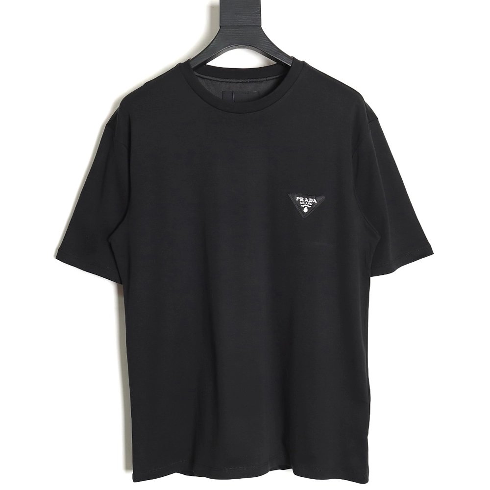 Prada 24ss triangle logo T-shirt,All order with free shipping Prada