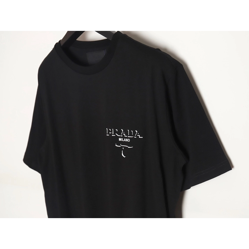 Prada 24SS triangle logo laminated T-shirt TSK1,All order with free shipping Prada