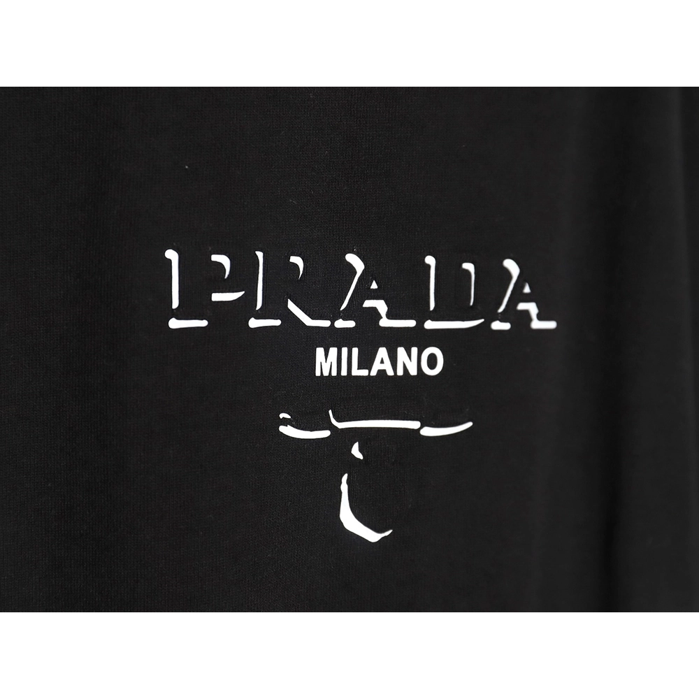 Prada 24SS triangle logo laminated T-shirt TSK1,All order with free shipping Prada
