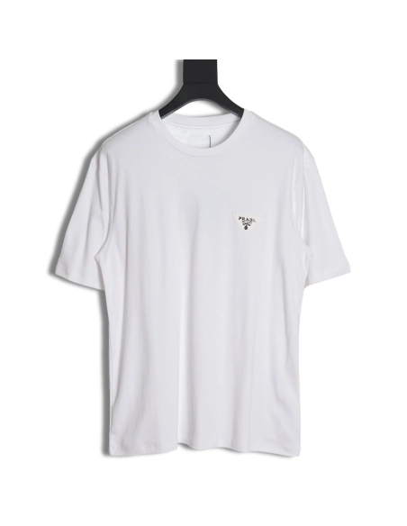 Prada 24SS triangle logo short-sleeved T-shirt,All order with free shipping Prada
