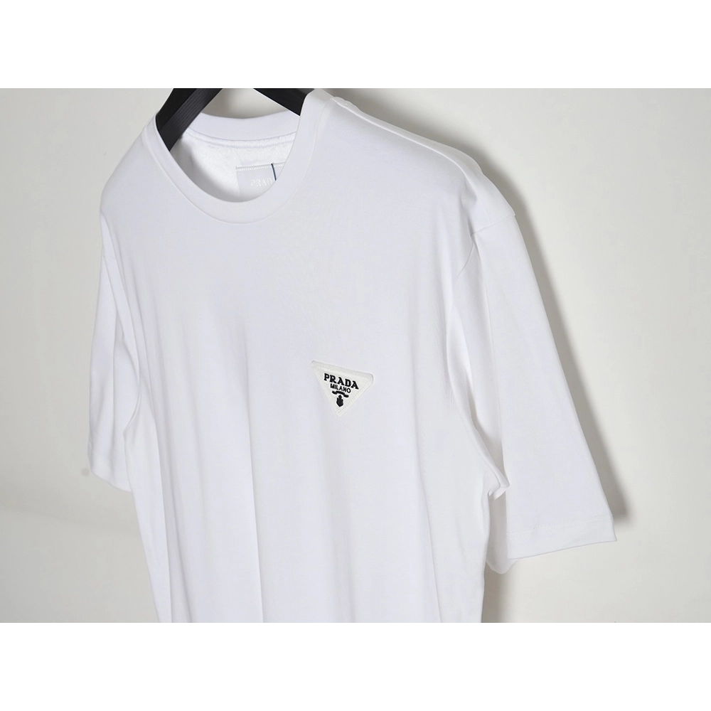 Prada 24SS triangle logo short-sleeved T-shirt,All order with free shipping Prada