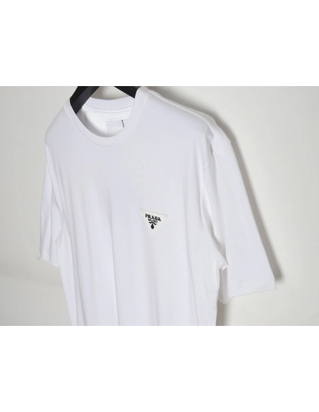 Prada 24SS triangle logo short-sleeved T-shirt,All order with free shipping Prada
