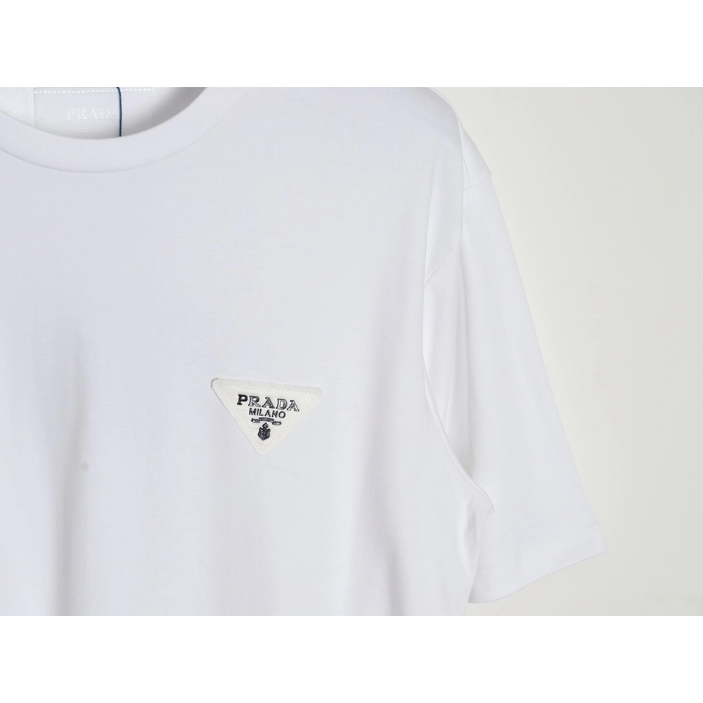 Prada 24SS triangle logo short-sleeved T-shirt,All order with free shipping Prada