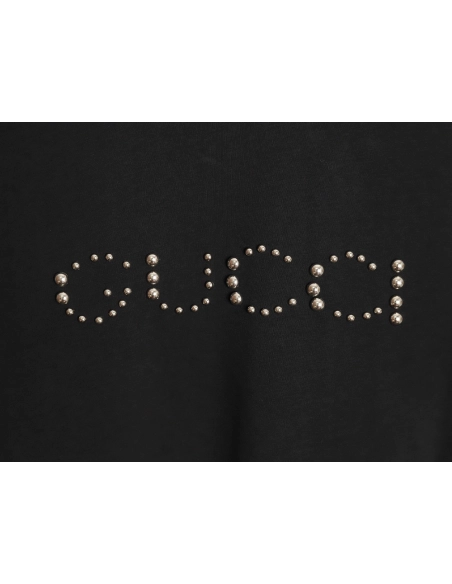 Reps Gucci early spring new rivet logo round neck t-shirt TSK1,All order with free shipping Reps Gucci