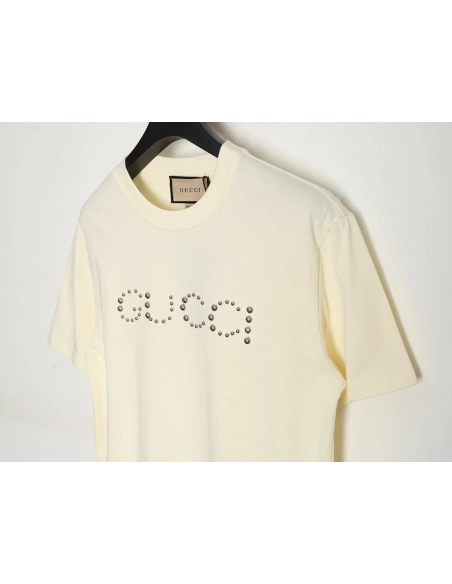 Reps Gucci early spring new rivet logo round neck t-shirt,All order with free shipping Reps Gucci