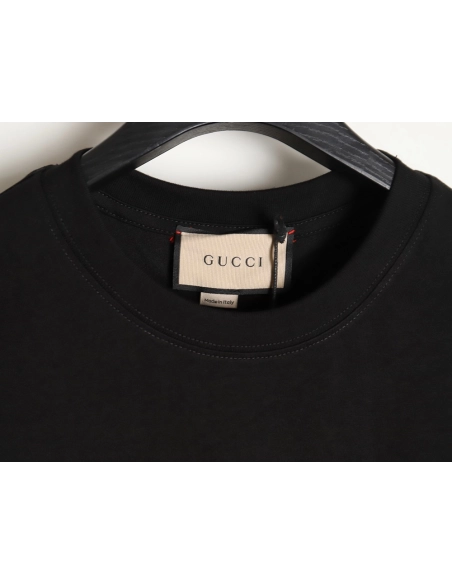 Reps Gucci classic rainbow logo wide T-shirt TSK1,All order with free shipping Reps Gucci