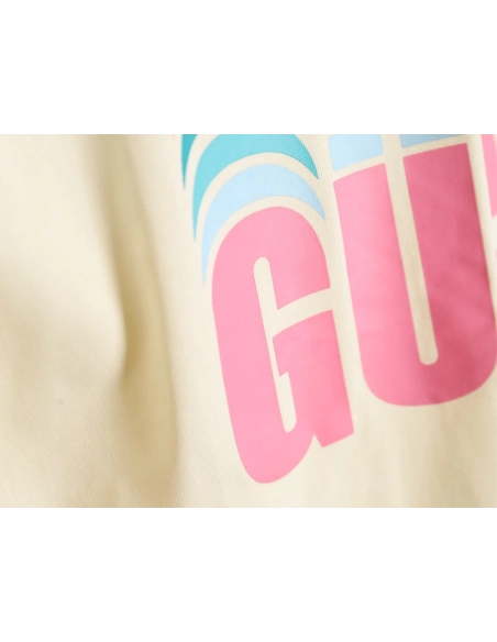 Reps Gucci classic rainbow logo wide T-shirt,All order with free shipping Reps Gucci