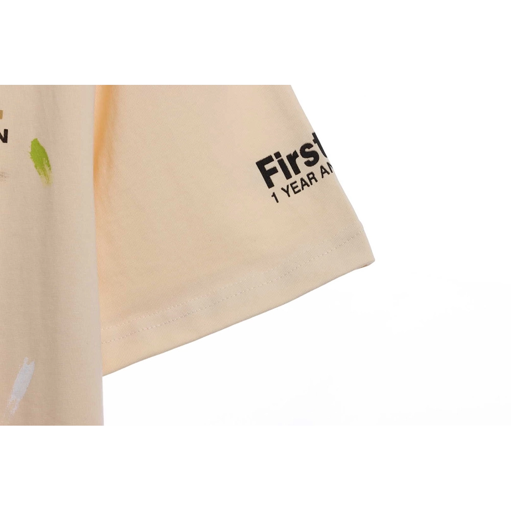 Gallery Dept distressed washed hand-painted graffiti printed T-shirt,All order with free shipping Gallery Dept