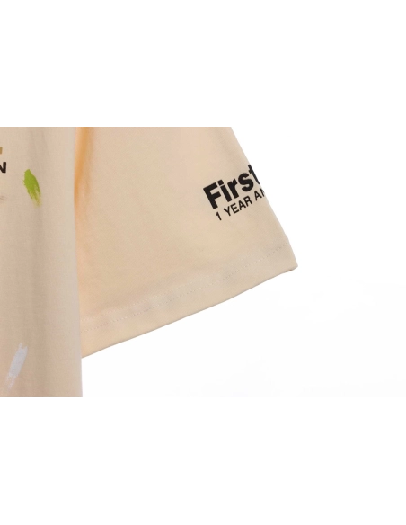 Gallery Dept distressed washed hand-painted graffiti printed T-shirt,All order with free shipping Gallery Dept