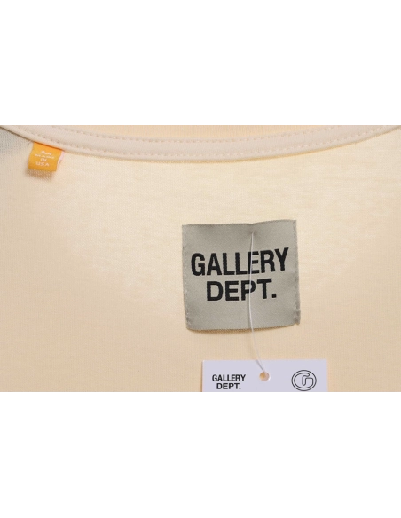 Gallery Dept distressed washed hand-painted graffiti printed T-shirt,All order with free shipping Gallery Dept