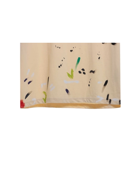 Gallery Dept distressed washed hand-painted graffiti printed T-shirt,All order with free shipping Gallery Dept