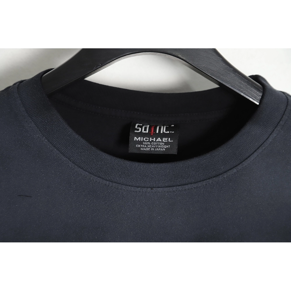 Saint Micheal 23SS sea letter washed short-sleeved T-shirt,All order with free shipping Saint Michael