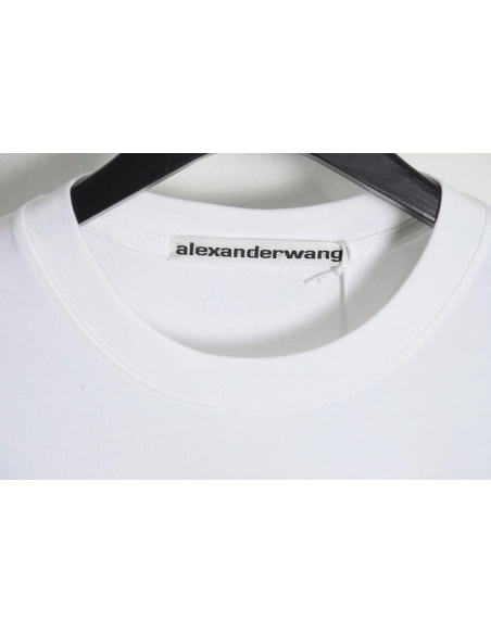 Discount Alexander Wang 23SS Reflective Letter Print Short Sleeve T-Shirt,All order with free shipping Discount Alexander Wang