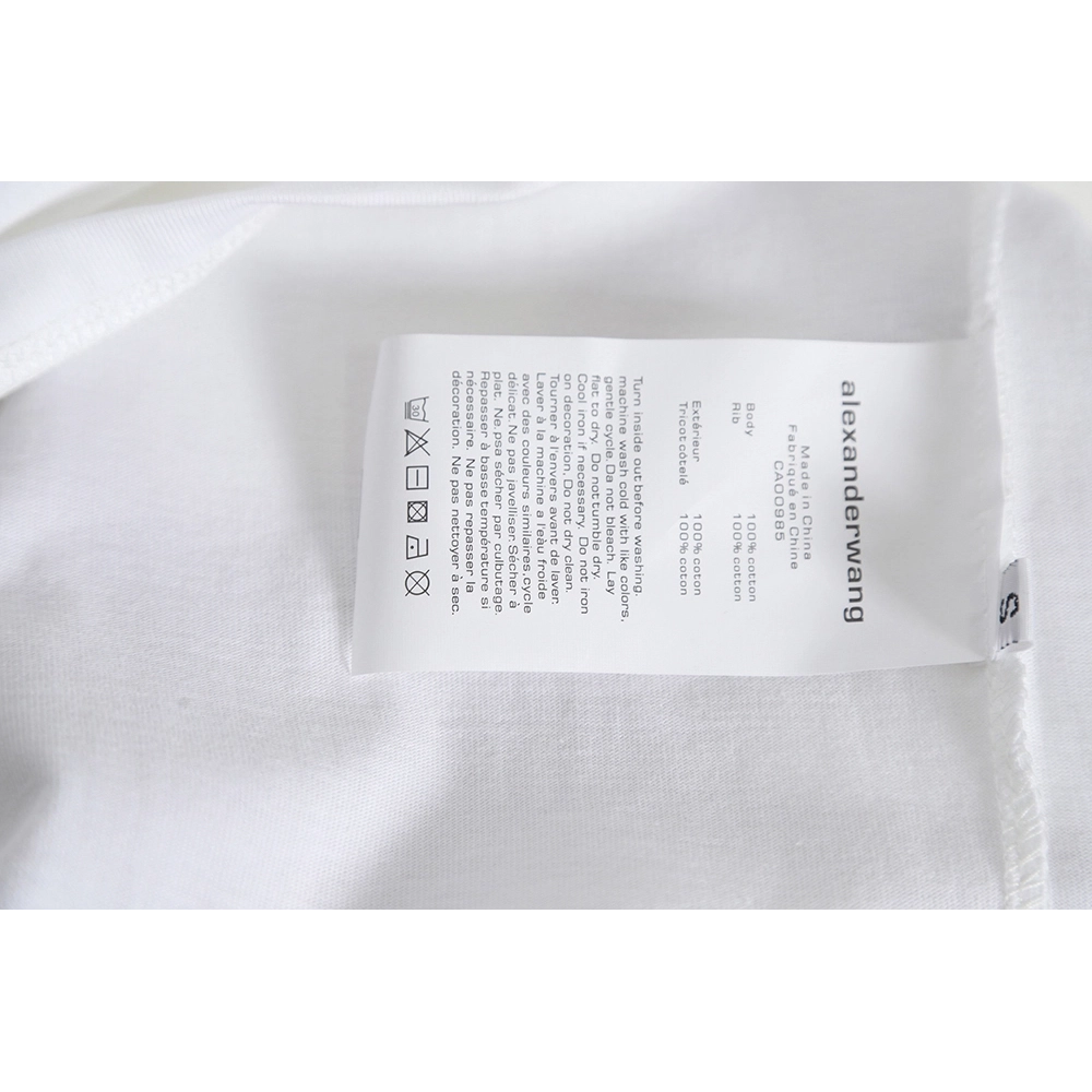 Discount Alexander Wang 23SS Reflective Letter Print Short Sleeve T-Shirt,All order with free shipping Discount Alexander Wang