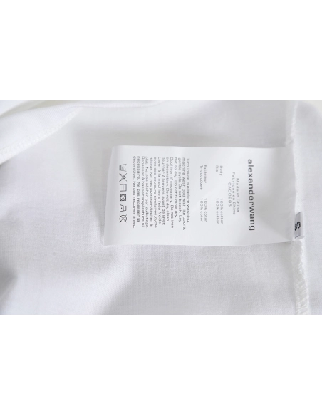 Discount Alexander Wang 23SS Reflective Letter Print Short Sleeve T-Shirt,All order with free shipping Discount Alexander Wang