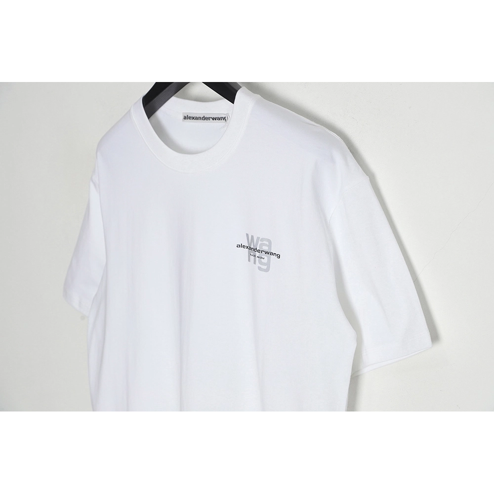 Discount Alexander Wang 23SS Reflective Letter Print Short Sleeve T-Shirt,All order with free shipping Discount Alexander Wang