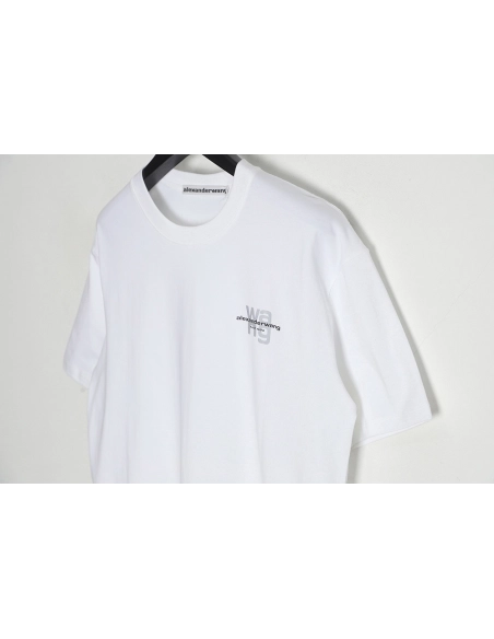 Discount Alexander Wang 23SS Reflective Letter Print Short Sleeve T-Shirt,All order with free shipping Discount Alexander Wang