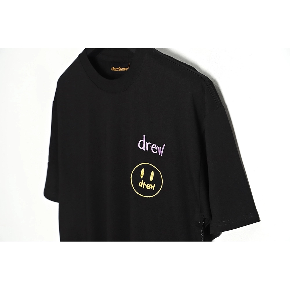 Drew House Smiley Embroidered Short Sleeve T-Shirt TSK1,All order with free shipping drew house