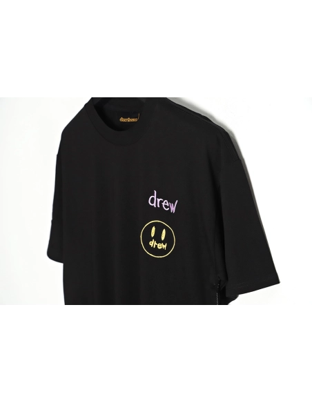 Drew House Smiley Embroidered Short Sleeve T-Shirt TSK1,All order with free shipping drew house