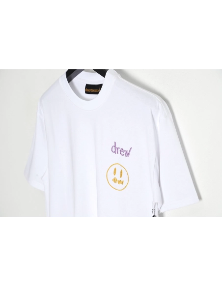 Drew House Smile Embroidered Short Sleeve T-Shirt,All order with free shipping drew house