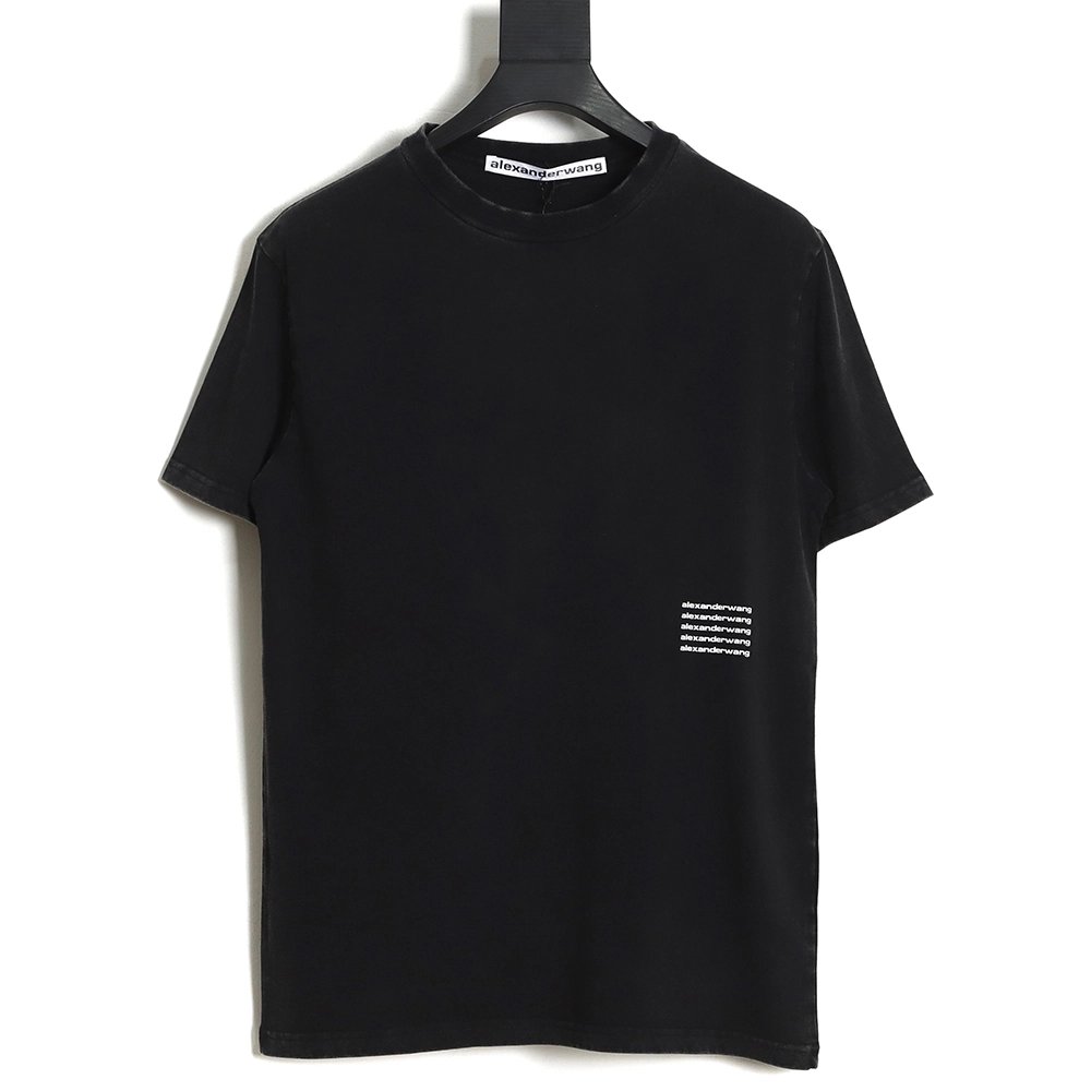 Discount Alexander Wang 23SS washed small letter print T-Shirt,All order with free shipping Discount Alexander Wang